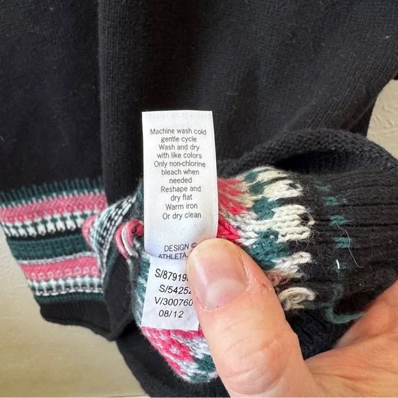 Athleta Nordic Fair Isle Style Knit Sweater Dress Size M - Picture 9 of 10